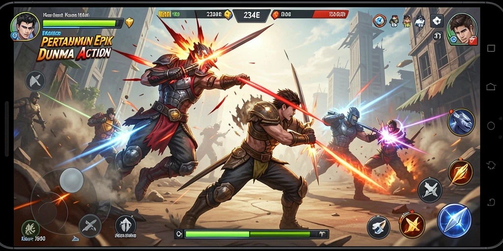 Gameplay seru dan grafis yang memukau dalam 234E.