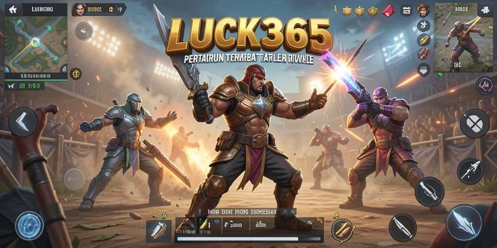 Tangkapan layar gameplay LUCK365 menampilkan aksi mendebarkan dalam Battle Royale.