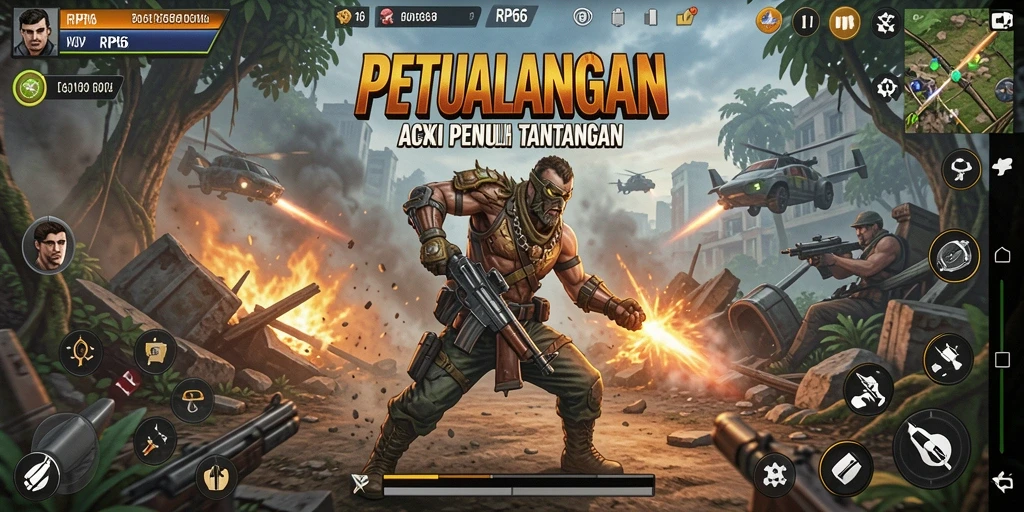 Screenshot utama RP66 menampilkan aksi seru dalam gameplay.