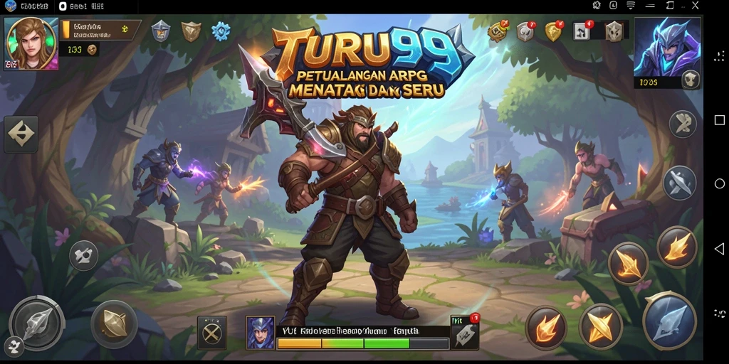 Tangkapan layar utama yang menampilkan aksi seru dalam gameplay ARPG.